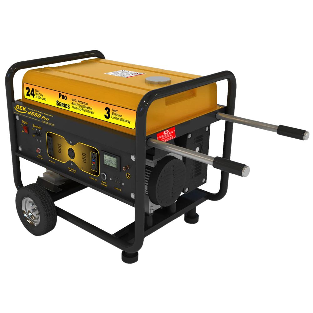 DEK 6000 Watt Generator, 4550 Continuous Watts, (Pro Series) 49 State