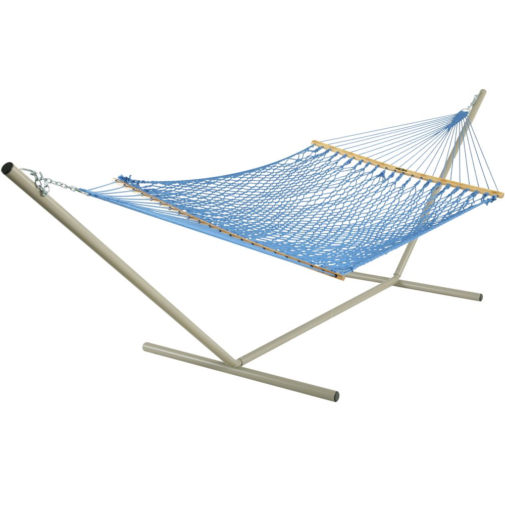 Pawleys Island Large 55 in. W x 82 in. L (13 ft. Long) DuraCord Rope Hammock - Coastal Blue at Kmart.com
