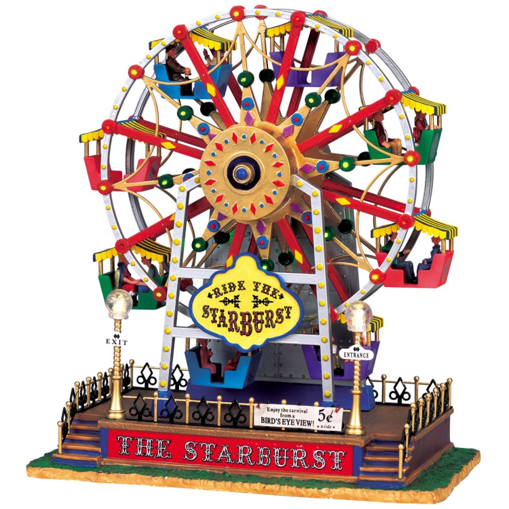 Lemax Village Collection Carnival Village The Starburst with 9V Adaptor