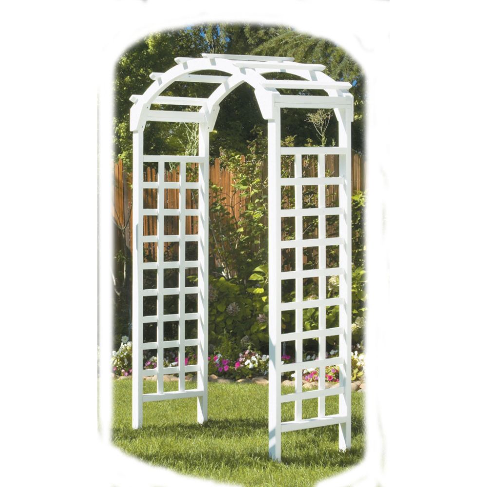 Greenstone White Arch Arbor