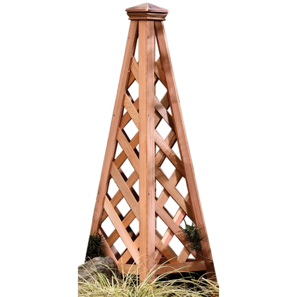 Arboria 4-Foot Copper Clad Pyramid Trellis