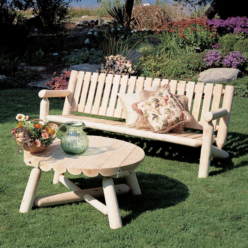 6' Patio Settee- Cedar Looks-Outdoor Living-Patio Furniture-Benches, Loveseats &amp; Settees