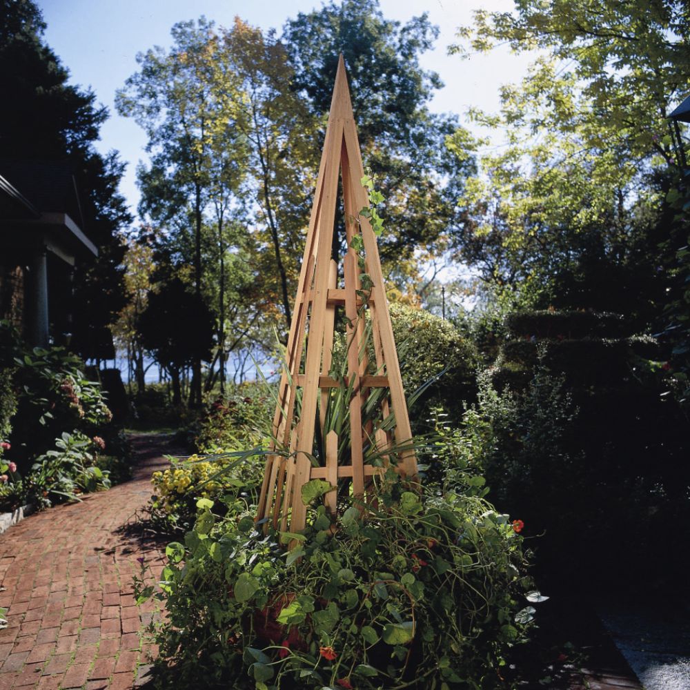 Obelisk- Rustic Natural Cedar-Outdoor Living-Outdoor Decor-Lawn Ornaments &amp; Statues