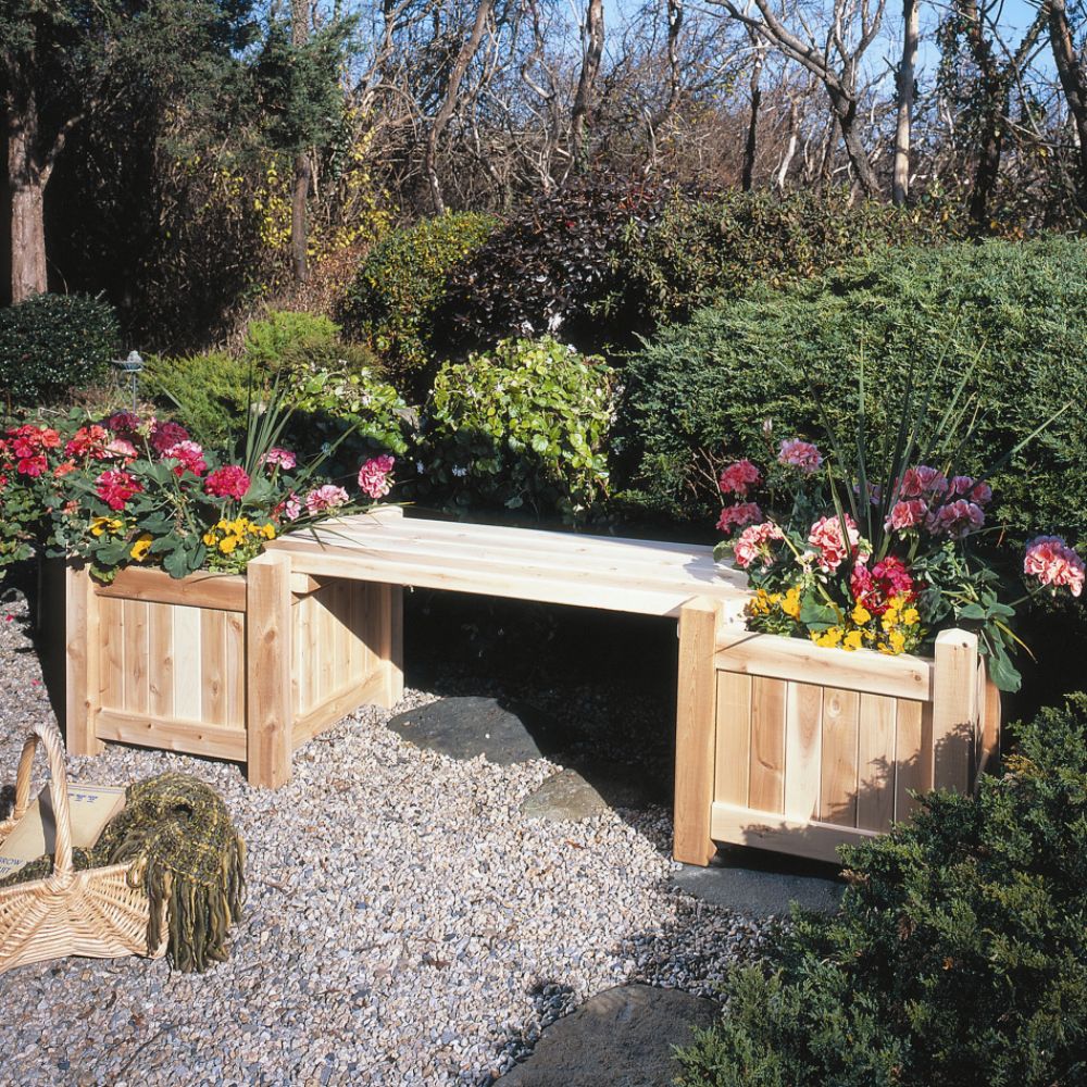 Cedar Looks Patio Planter Bench at Kmart.com