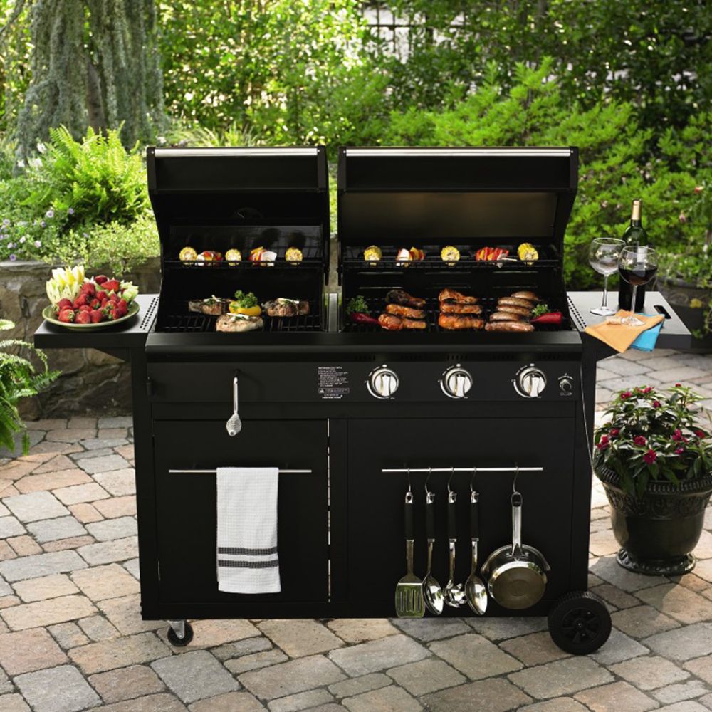 Nexgrill 3Burner LP Gas Grill Charcoal Combo Shop Your Way Online