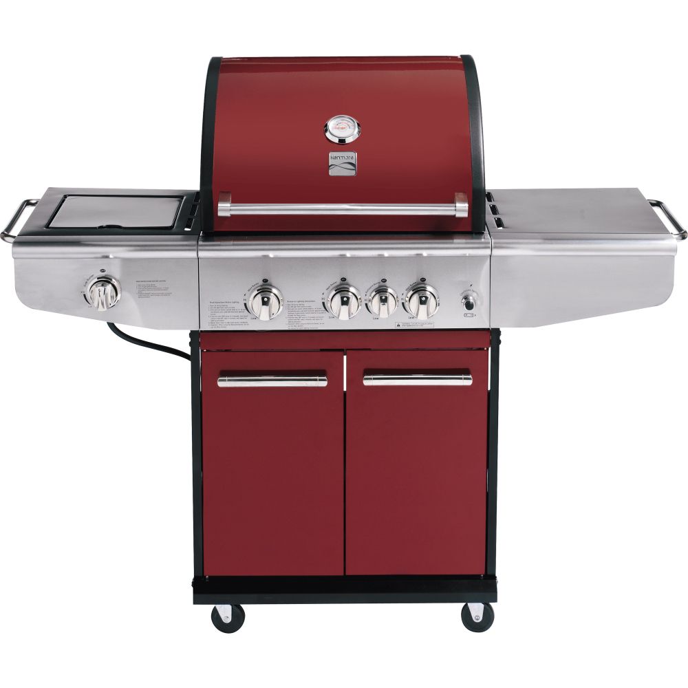Kenmore 3 Burner Gas Grill with Back Burner - Red