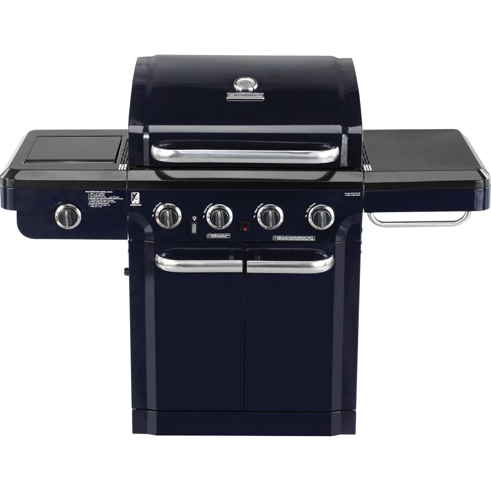 Kenmore 4 Burner Gas Grill with Side Burner - Blue