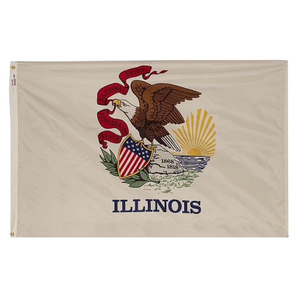Valley Forge Flag 3x5 Nylon Illinois State Flag