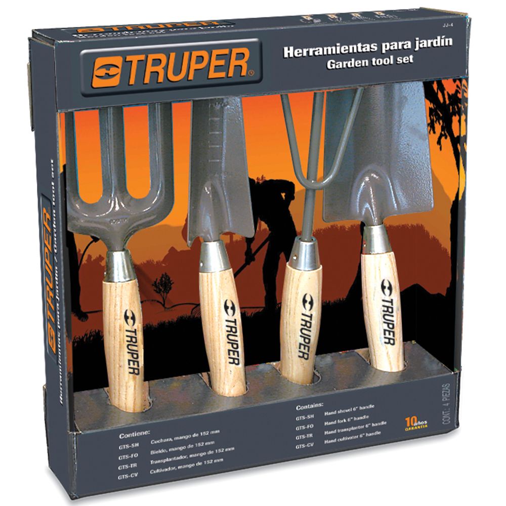 Truper 4-Piece Hand Garden Tools
