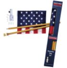 2.5 ft. x 4 ft. Boxed U.S. Flag Set with Wood Pole