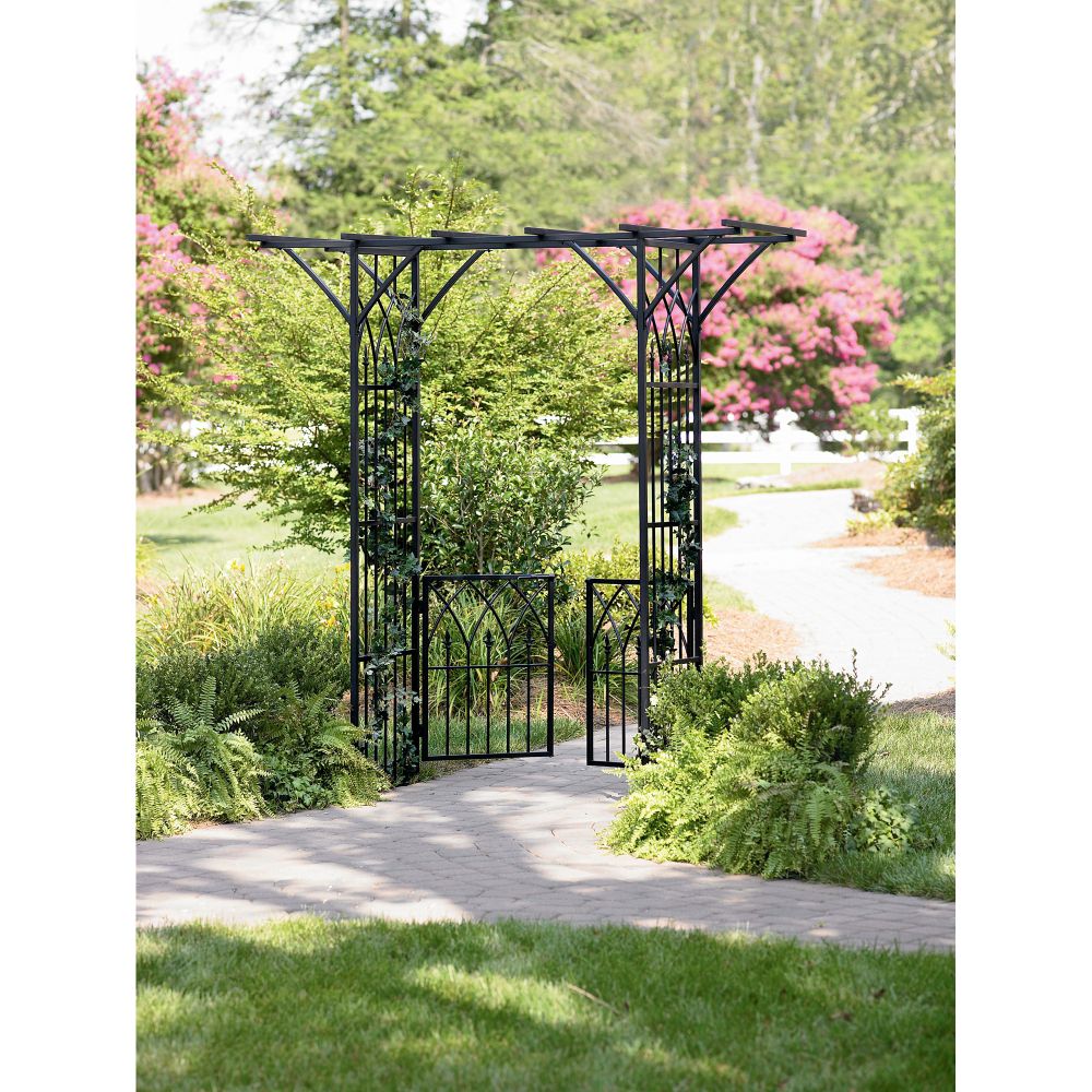 Garden Oasis Metal Arbor with Gate