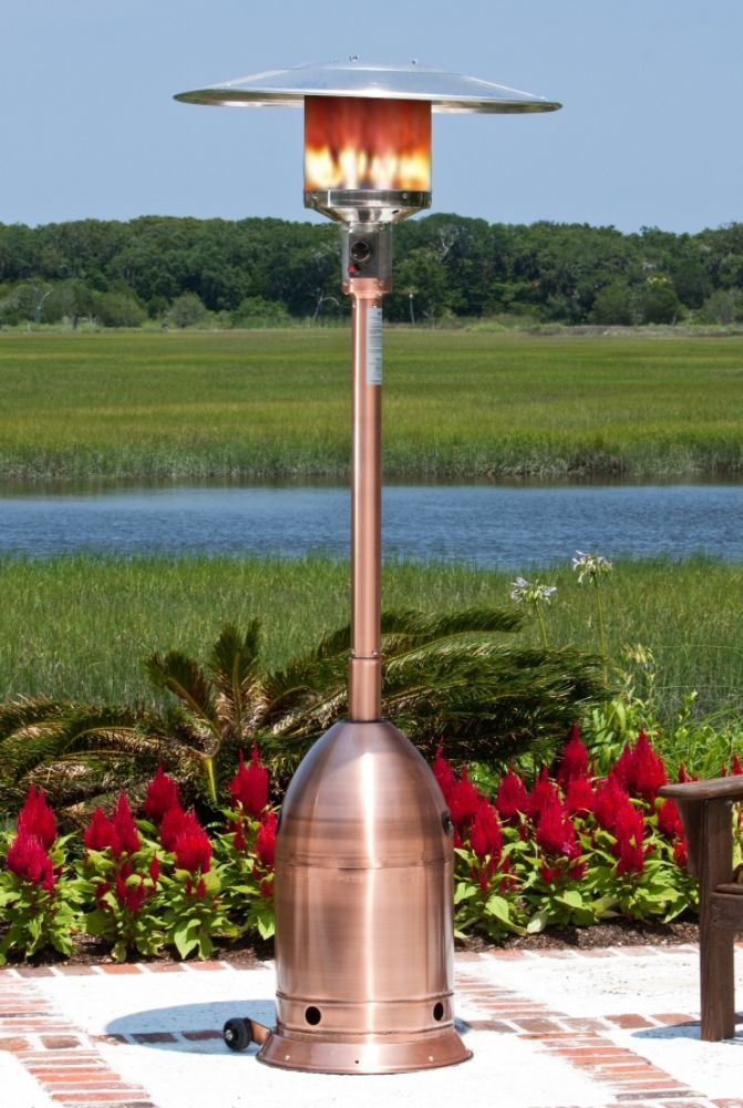 Fire Sense 46,000 BTU Deco Commercial Copper Finish Patio Heater