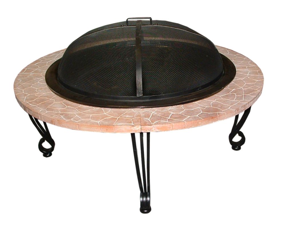 Fire Sense 39" Fire Pit w/Cast Iron Rim Faux Stone at Sears.com