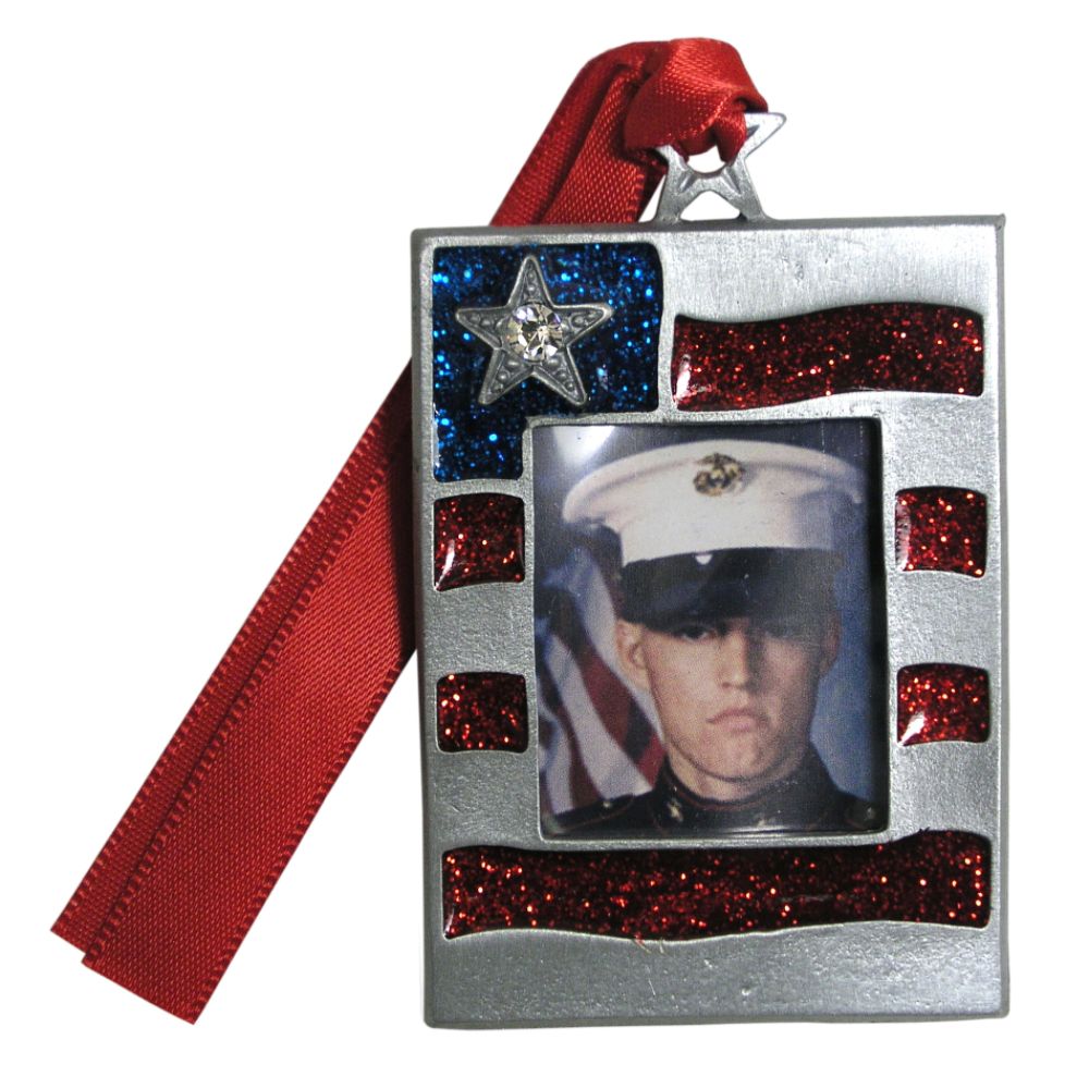 Gloria Duchin&reg; Pewter American Flag Photo Frame