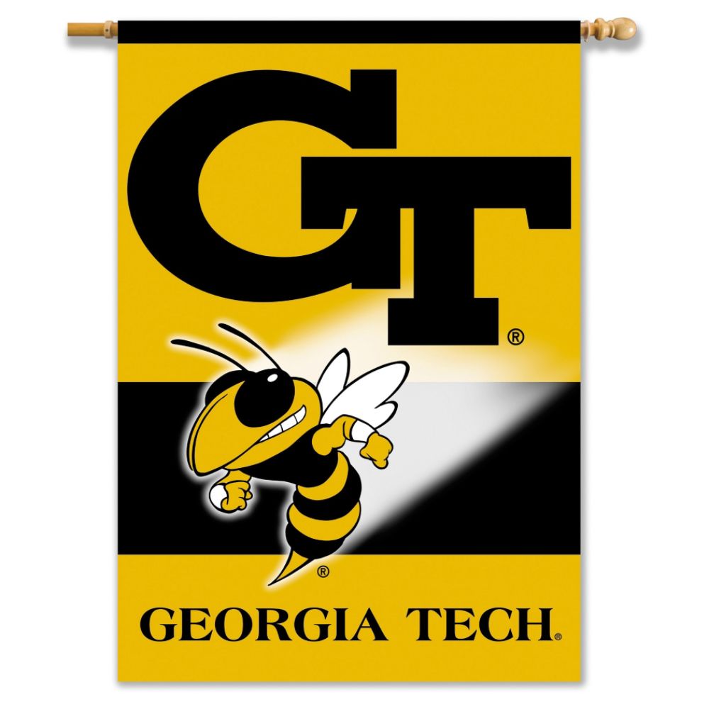 Bsi Products Georgia Tech Yellow Jackets 2-sided 28" X 40" House