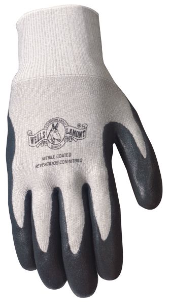 Wells Lamont Nitrile Coated Knit Work Gloves, One Size