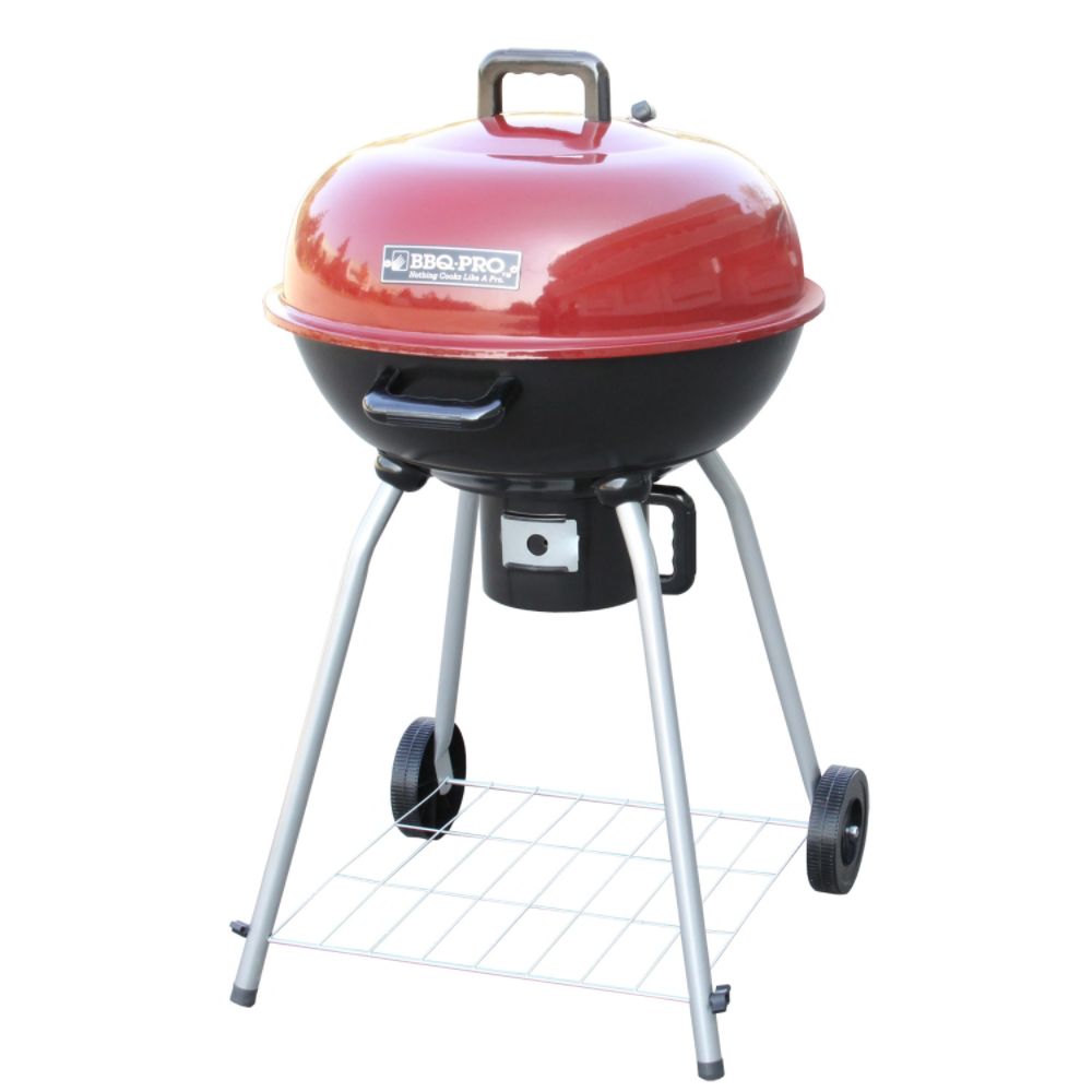 BBQ Pro 22.5" Round Kettle Charcoal Grill w/ Red Lid at Sears.com