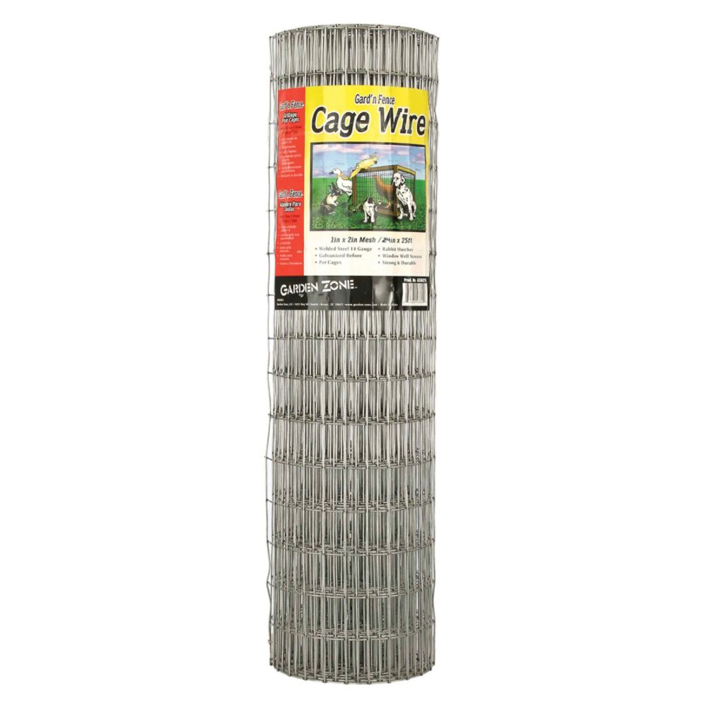 Garden Zone&nbsp; 1in x 2in Cage Wire, 14ga., 24in x 25ft