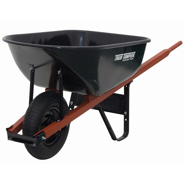 Ames Jackson 6cf Heavy Duty Black Steel Wheelbarrow AMEC6