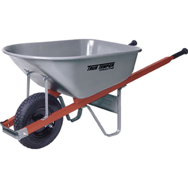 Ames 6cf Steel Tray Wheelbarrow With Flat Free Tire AMEC6FF