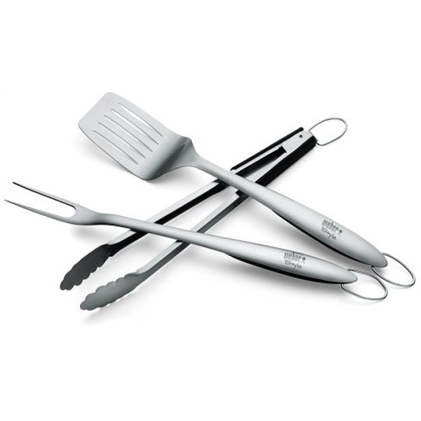 Weber Three Piece Stainless Steel Barbeque Tool Set