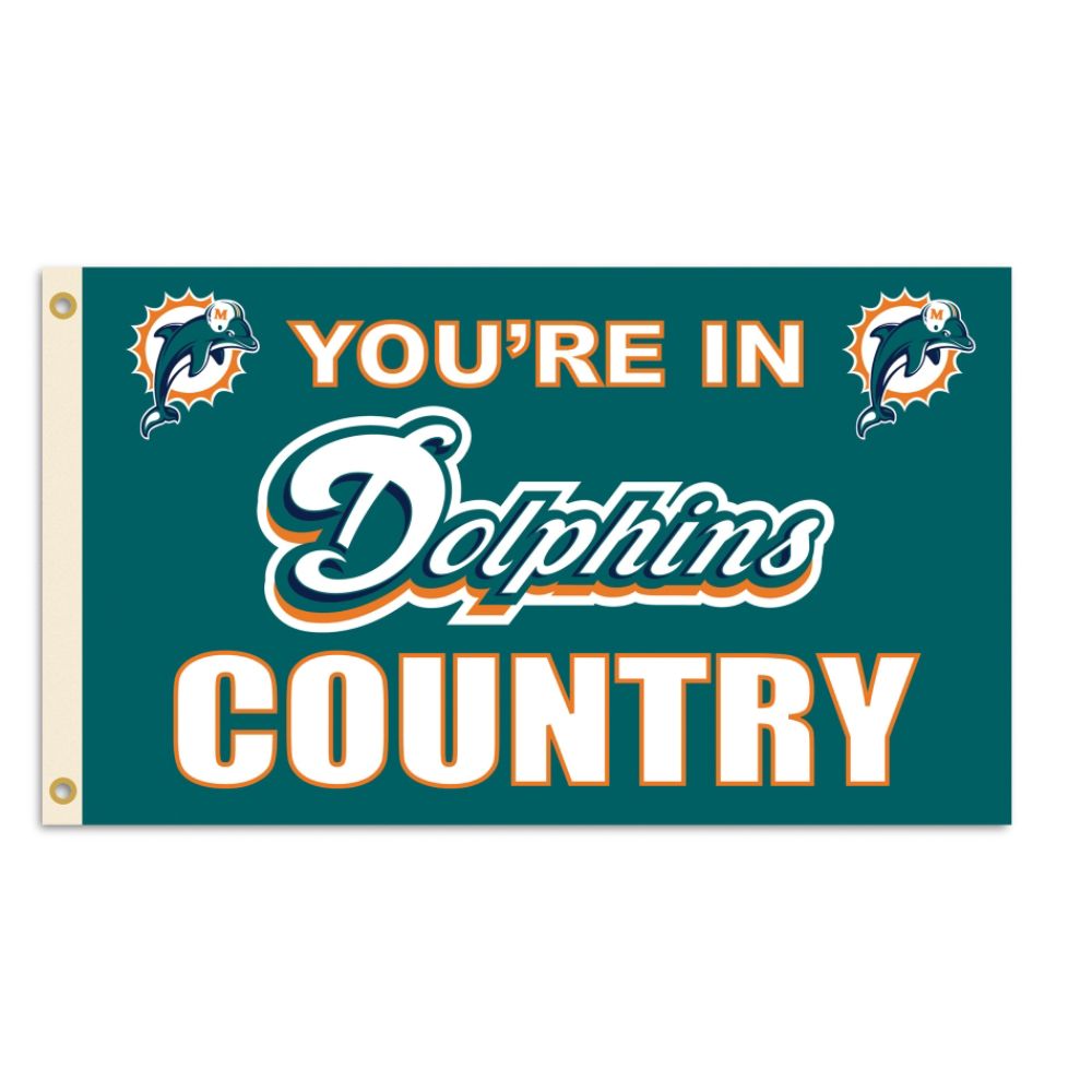 Fremont Die Miami Dolphins 3' X 5' Flag - In Country
