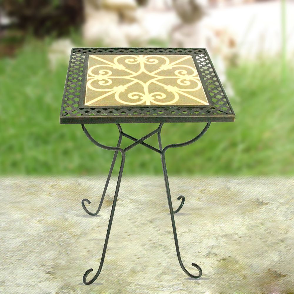 Country Living Fair Oaks Square Ceramic Plant Stand/Table*