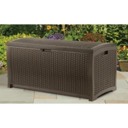 73 gallon Wicker Resin Deck Box