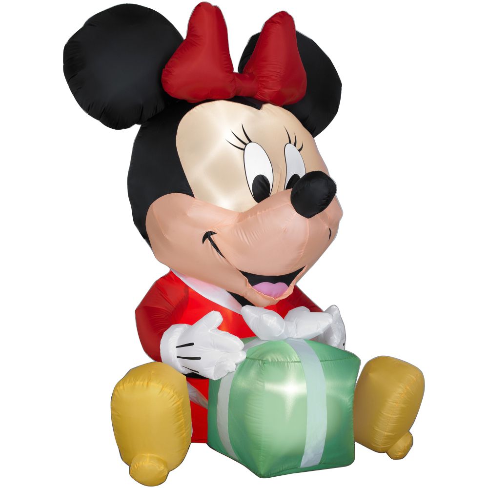 Disney Air Blown Egg Noggins Minnie With Present