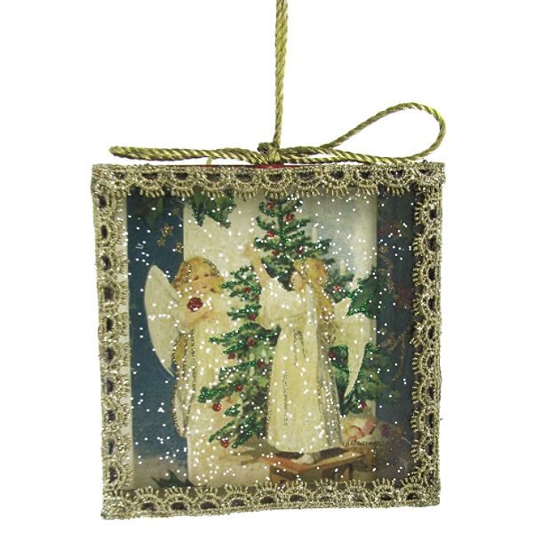 Country Living Vintage Christmas Postcard Ornaments – Angels