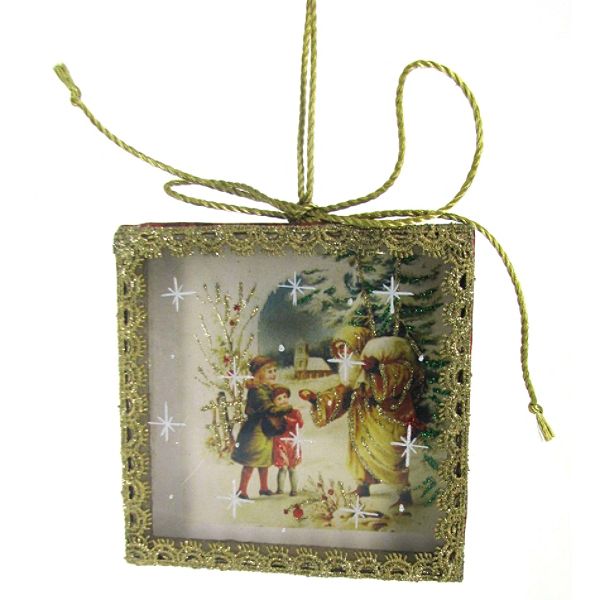 Country Living Vintage Christmas Postcard Ornaments – Children