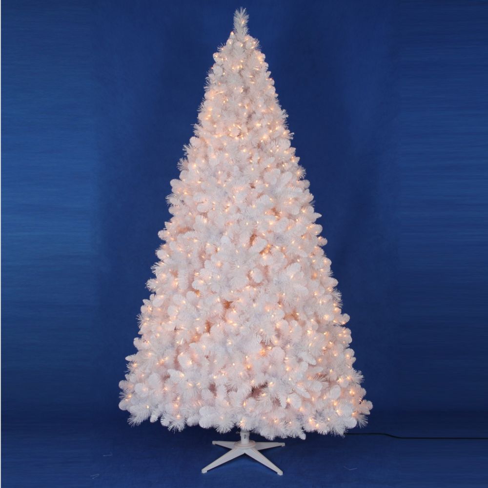 Trim a Home 9ft White Downy Christmas Tree With Clear Lights at Kmart.com