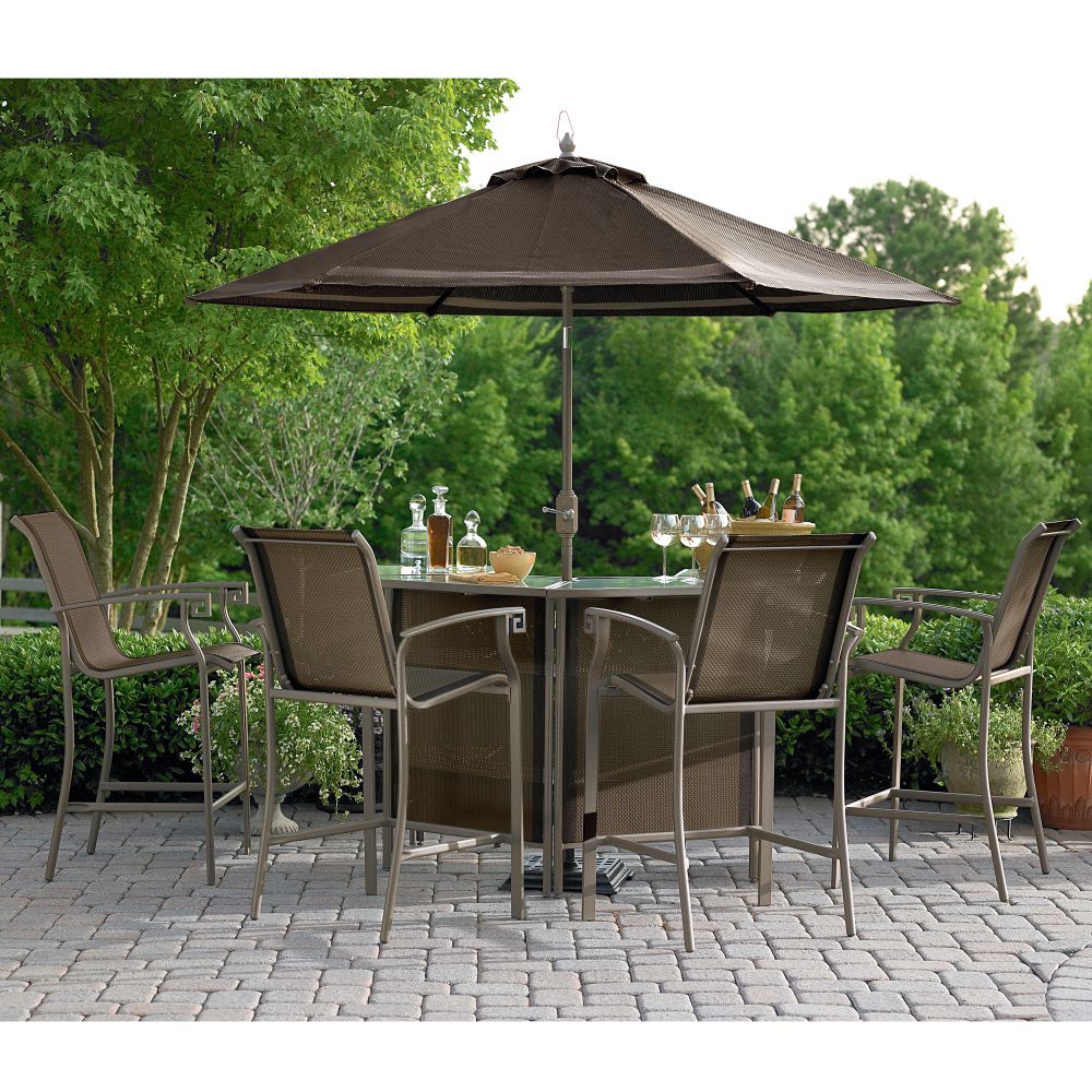 Outdoor Furniture Sets on Oasis Alexandria 5 Piece Patio Bar Set Reviews   Mysears Community