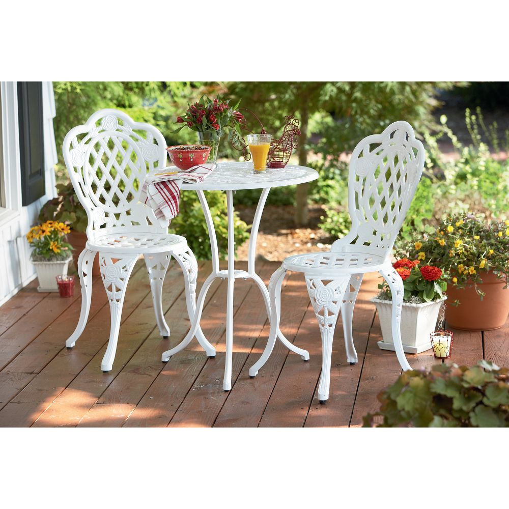 Country Living Cast-Iron Bistro Set - White