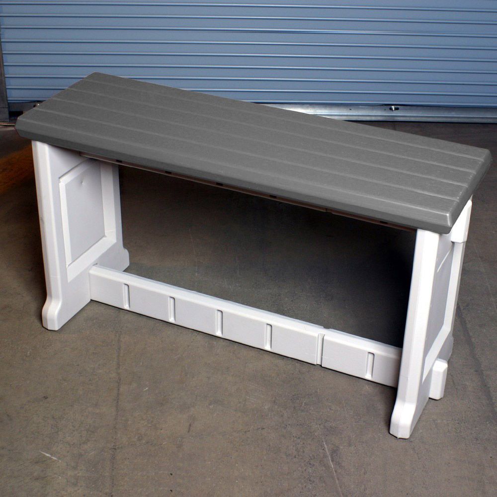 Leisure Accents 36'' Patio Bench - Gray