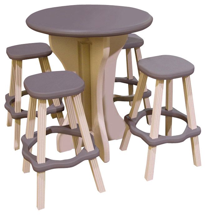 Leisure Accents 5-piece Bistro Table and Bar Stools - Portabello at Sears.com