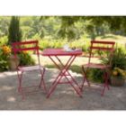 French Bistro Steel Table - Red
