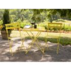 French Bistro Steel Chair - Yellow