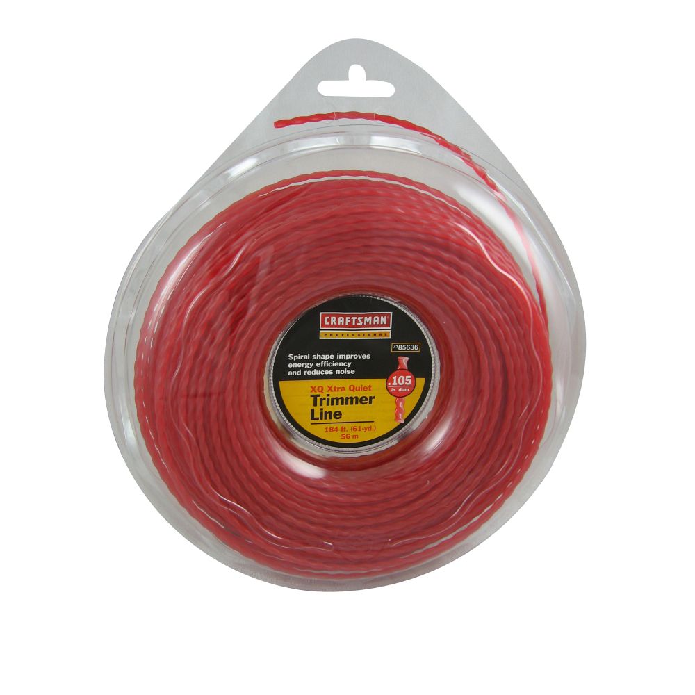 Craftsman 184 ft. Large Donut XQ .105 Diameter Red Spiral Commercial Grade Trimmer Line