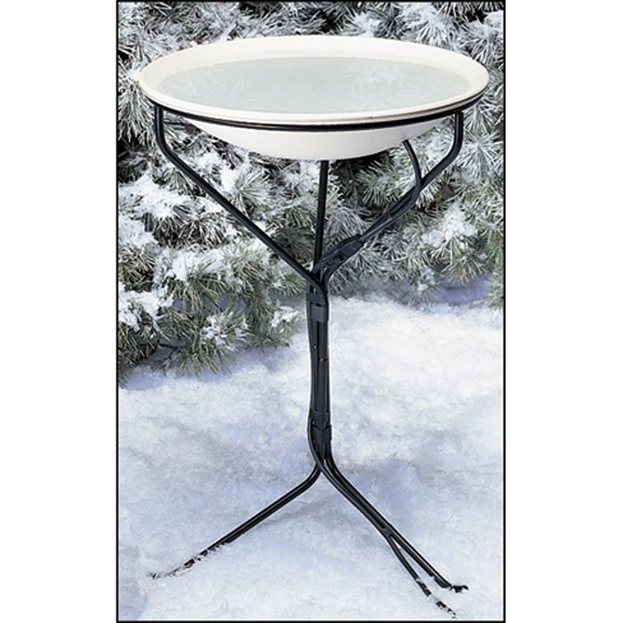 API 20-Inch Diameter Heated Bird Bath with Metal Stand