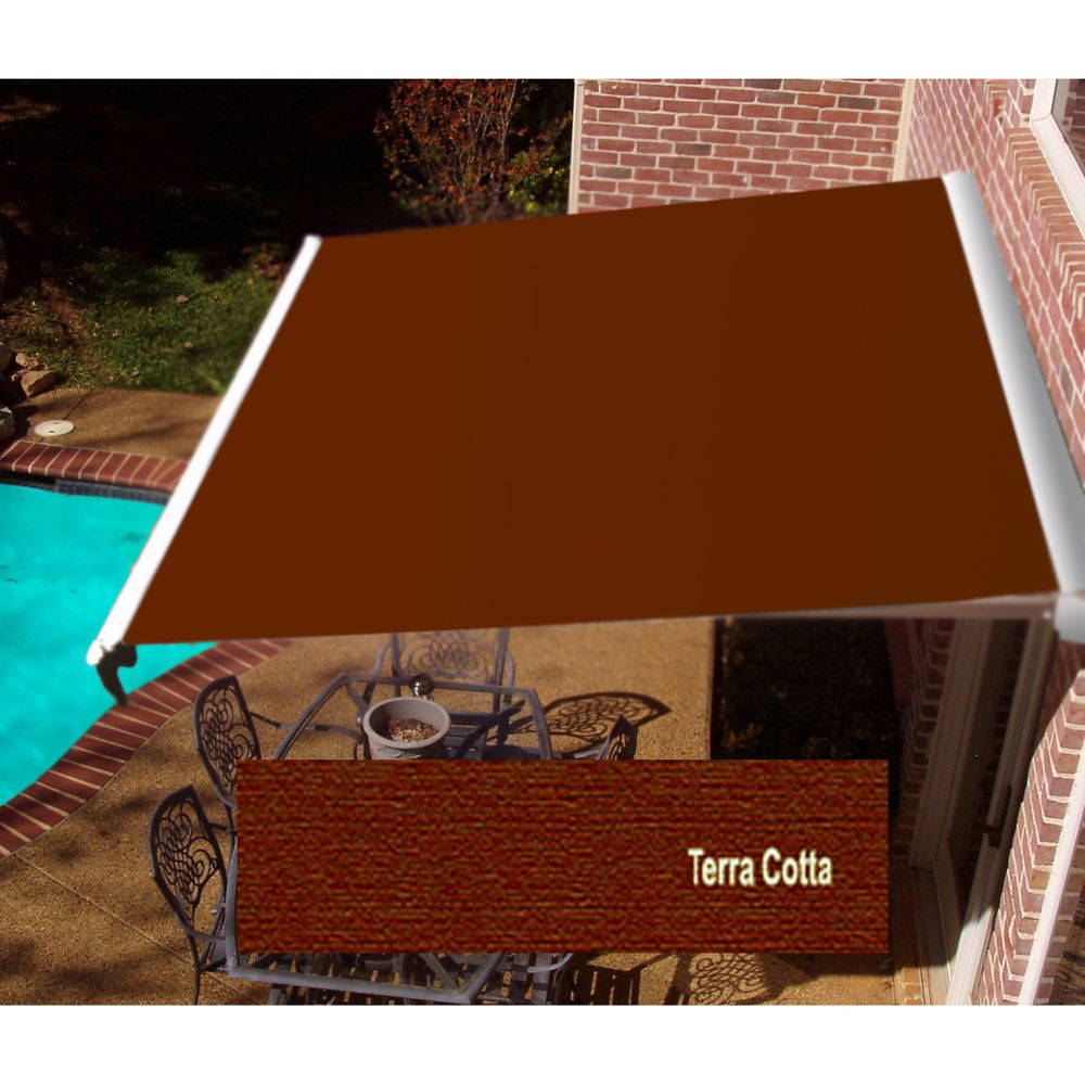 Destin Motorized Retractable Awnings with Hood - Terra Cotta