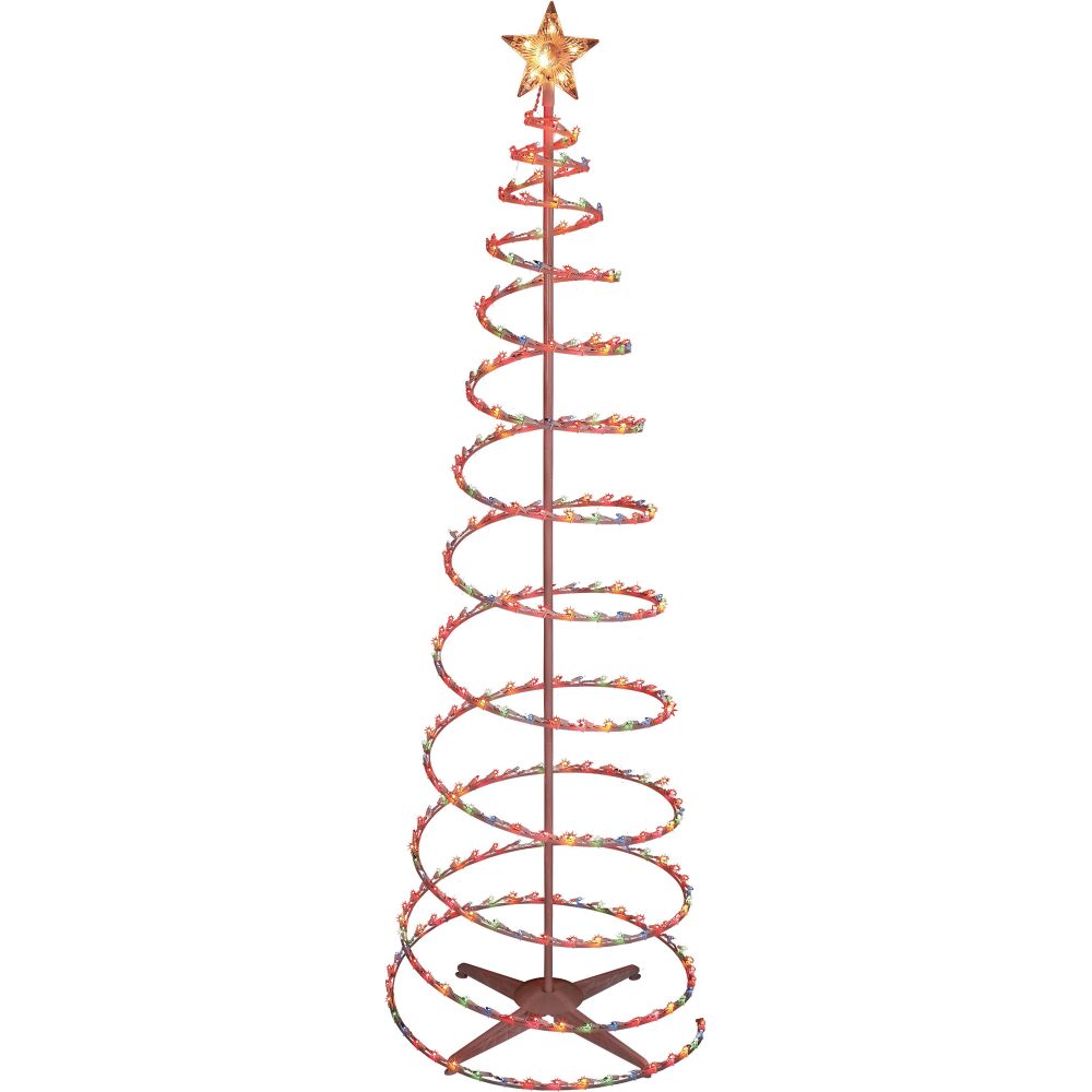 Holiday! Holiday! 7ft Spiral Christmas Tree with 300 Lights,