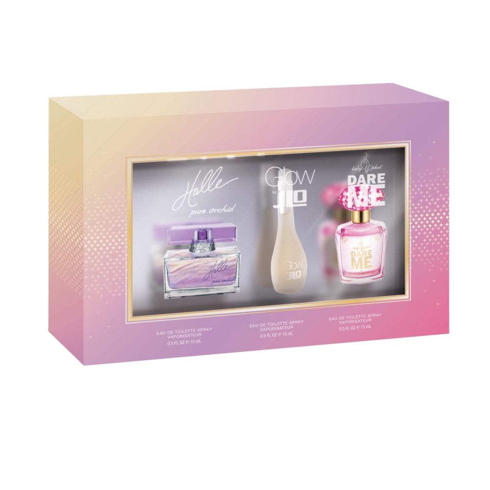 Halle by Halle Berry Womens 3-Piece Dare Me, Halle Berry Pure Orchid and JLO Glow Fragrance Gift Set at Kmart.com