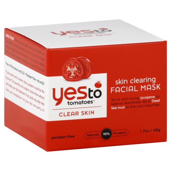 Yes to! Yes To Tomatoes Clear Skin Facial Mask, Skin Clearing, 1.7 oz (48 g) at Kmart.com