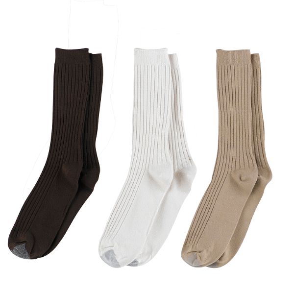 Silvertoe Plus Size Rayon Rib Socks