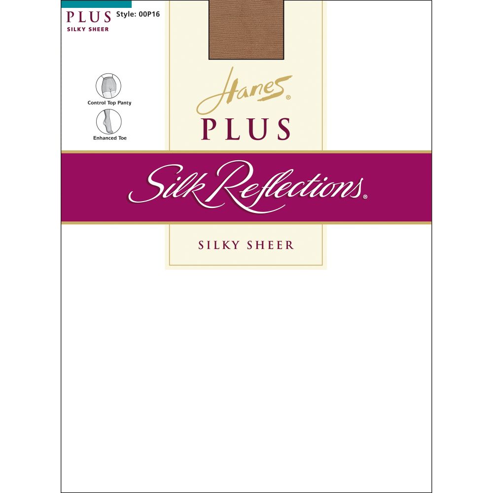 Hanes Silk Reflections Pantyhose Control Top Enhanced Toe - Extended Sizes at Sears.com