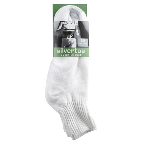 Silvertoe 3 Pair Quarter Plus