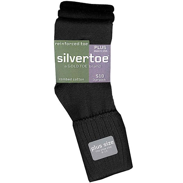 Silvertoe Turncuff Plus Socks