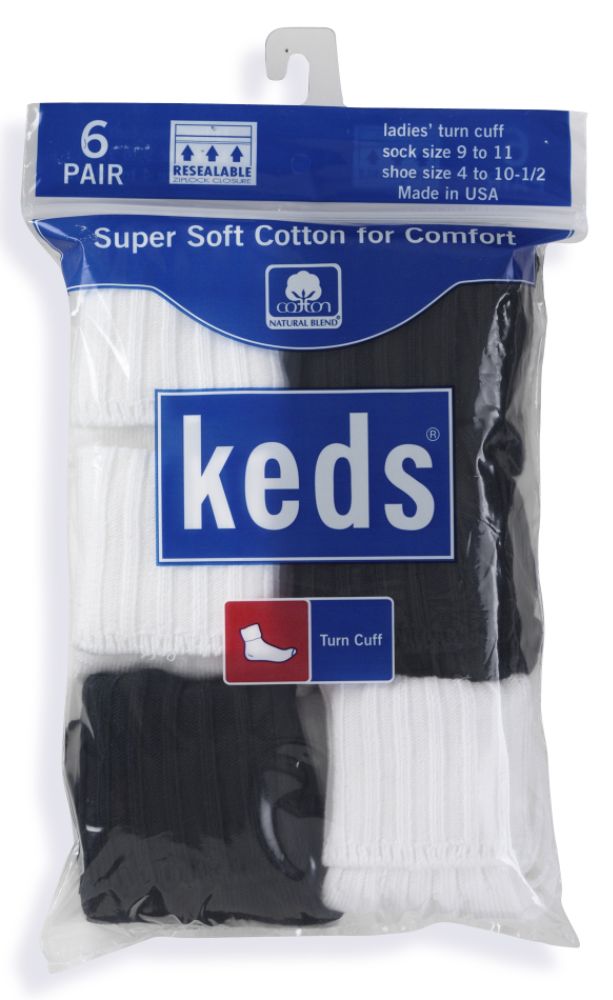 Keds 6 Pack Turn Cuff Socks at Sears.com