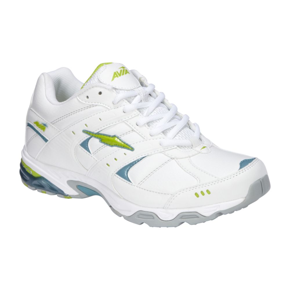 Women’s Avia A115W Crosstraining Shoe – White/Teal/Lime